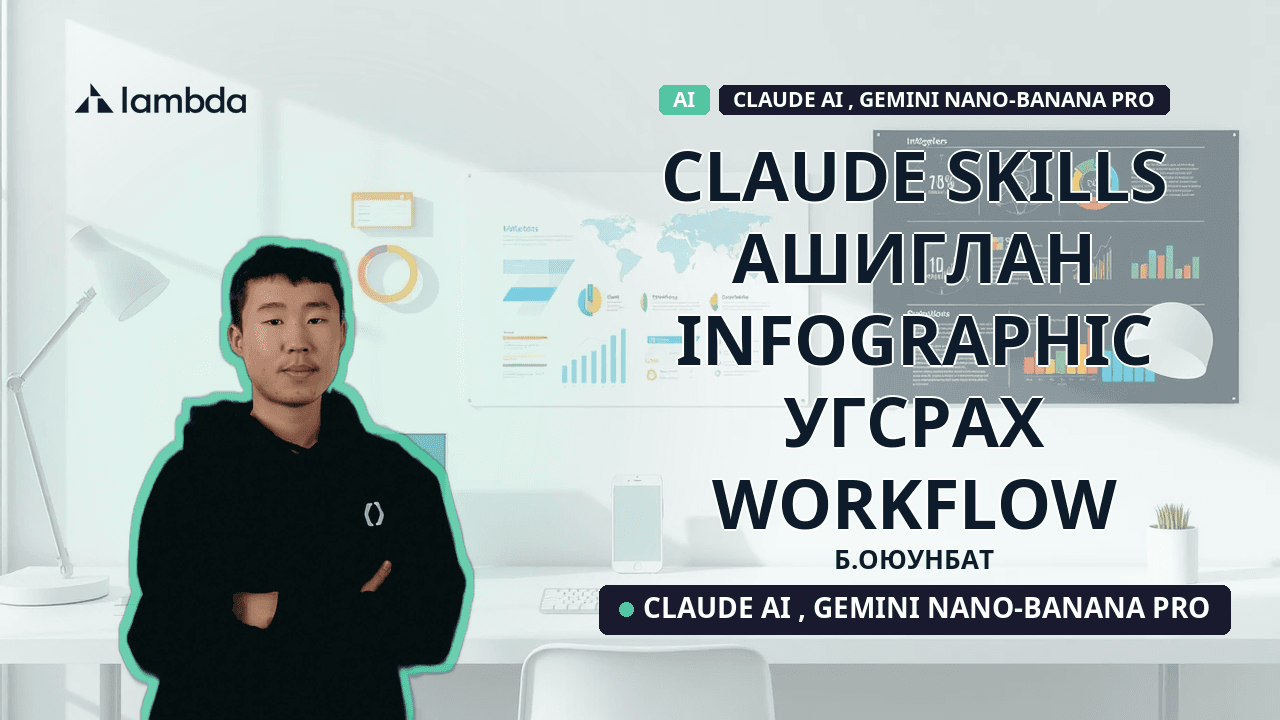 Claude skills ашиглан infographic угсрах workflow